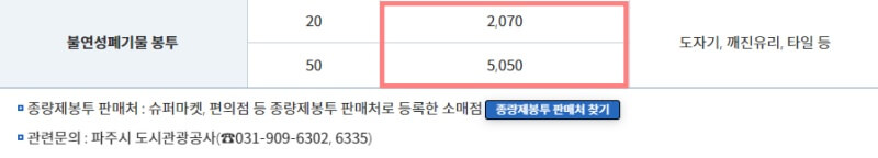 경기도-파주시-불연성-마대-금액