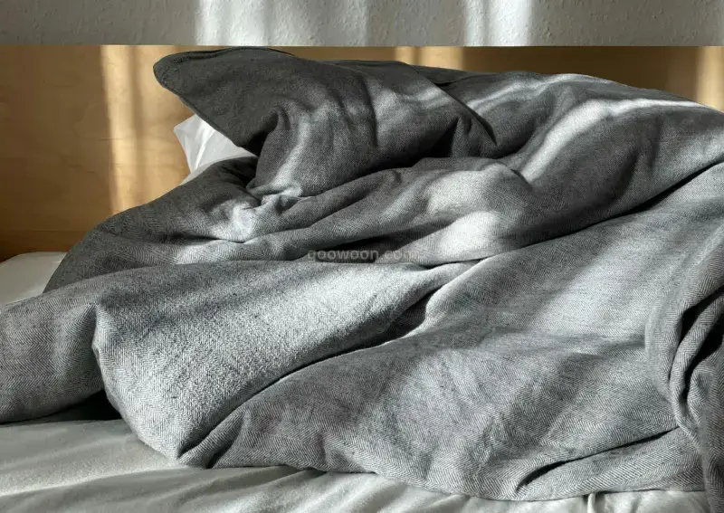 이불-버리기-침대-모습