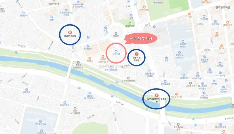 전주-남부시장-공영-주차장-지도
