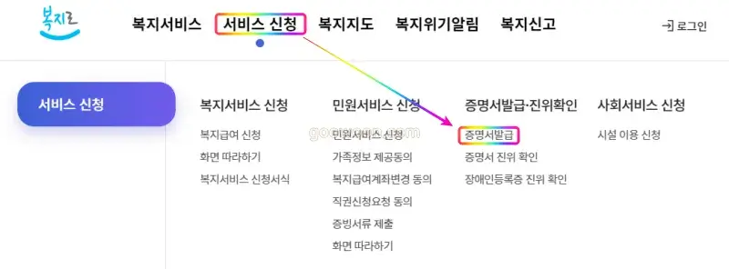 차상위계층-확인서-복지로-홈페이지